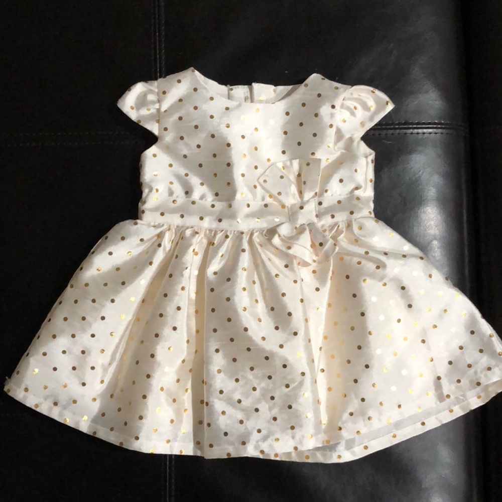 3m gold and white dress with cardigan